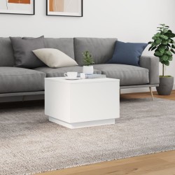 Table basse avec lumières LED blanc 50x50x40 cm 582040582040