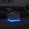 Table basse avec lumières LED blanc 50x50x40 cm 582040582040
