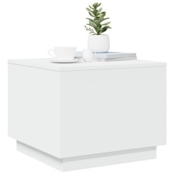 Table basse avec lumières LED blanc 50x50x40 cm 582040582040