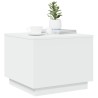 Table basse avec lumières LED blanc 50x50x40 cm 582040582040