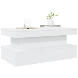 Table basse avec lumières LED blanc 90x50x40 cm 582041582041