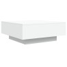 Table basse avec lumières LED blanc 80x80x31 cm 582044582044