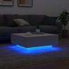 Table basse avec lumières LED blanc 80x80x31 cm 582044582044