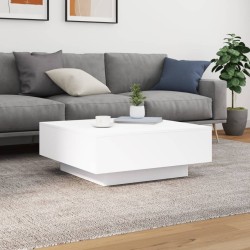 Table basse avec lumières LED blanc 80x80x31 cm 582044582044