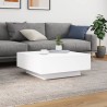 Table basse avec lumières LED blanc 80x80x31 cm 582044582044