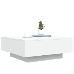 Table basse avec lumières LED blanc 80x80x31 cm 582044582044