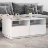 Table basse avec lumières LED blanc 90x49x40 cm 582045582045