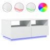 Table basse avec lumières LED blanc 90x49x40 cm 582045582045