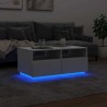 Table basse avec lumières LED blanc 90x49x40 cm 582045582045