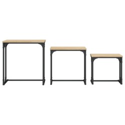 Tables basses gigognes 3 pcs chêne sonoma bois d'ingénierie 582046582046