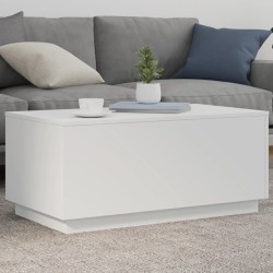 Table basse avec lumières LED blanc 90x50x40 cm 582054582054