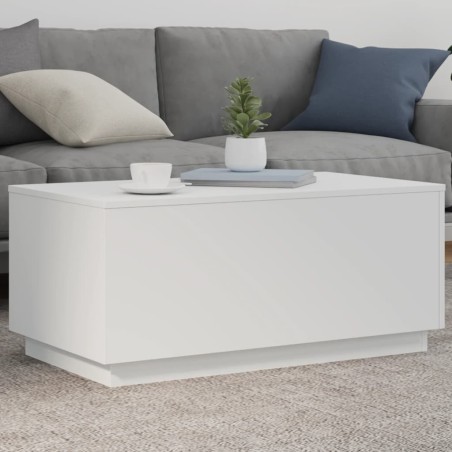 Table basse avec lumières LED blanc 90x50x40 cm 582054582054