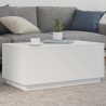 Table basse avec lumières LED blanc 90x50x40 cm 582054582054