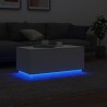 Table basse avec lumières LED blanc 90x50x40 cm 582054582054