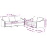 Ensemble de canapés 2 pcs avec coussins Crème Tissu 582058582058
