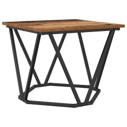 Table basse 3 pcs Bois Ancien Bois d'ingénierie et acier 582063582063