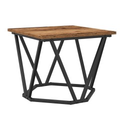 Table basse 3 pcs Bois Ancien Bois d'ingénierie et acier 582063582063