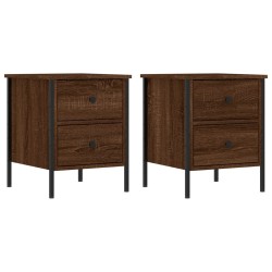 Tables de chevet 2pcs chêne marron 40x42x50cm bois d'ingénierie 582064582064