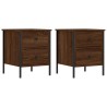 Tables de chevet 2pcs chêne marron 40x42x50cm bois d'ingénierie 582064582064