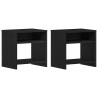 Tables de chevet 2pcs chêne noir 40x30x40cm bois d'ingénierie 582065582065