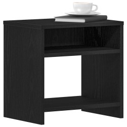 Tables de chevet 2pcs chêne noir 40x30x40cm bois d'ingénierie 582065582065