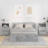 Tables de chevet avec tiroir 2 pcs Gris béton 40 x 30 x 467 cm 582066582066