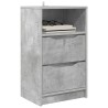 Tables de chevet avec tiroir 2 pcs Gris béton 40 x 30 x 467 cm 582066582066