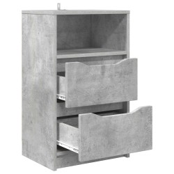 Tables de chevet avec tiroir 2 pcs Gris béton 40 x 30 x 467 cm 582066582066