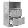 Tables de chevet avec tiroir 2 pcs Gris béton 40 x 30 x 467 cm 582066582066