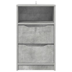 Tables de chevet avec tiroir 2 pcs Gris béton 40 x 30 x 467 cm 582066582066