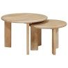 Tables basses gigognes 2 pcs Noir Bois de mangue massif 582067582067
