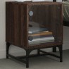 Tables de chevet et portes vitrées 2pcs chêne marron 35x37x50cm 582069582069