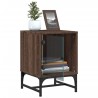 Tables de chevet et portes vitrées 2pcs chêne marron 35x37x50cm 582069582069