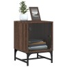 Tables de chevet et portes vitrées 2pcs chêne marron 35x37x50cm 582069582069
