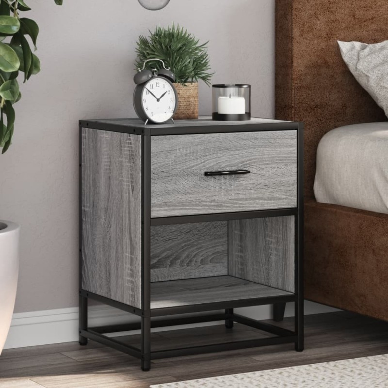 Table de chevet sonoma gris 40x31x50 cm bois d'ingénierie 582070582070