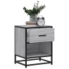 Table de chevet sonoma gris 40x31x50 cm bois d'ingénierie 582070582070