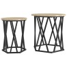 Table basse 2 pcs Chêne Sonoma Bois d'ingénierie et acier 582071582071