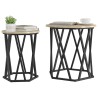 Table basse 2 pcs Chêne Sonoma Bois d'ingénierie et acier 582071582071
