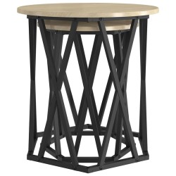 Table basse 2 pcs Chêne Sonoma Bois d'ingénierie et acier 582071582071