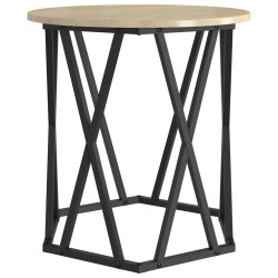 Table basse 2 pcs Chêne Sonoma Bois d'ingénierie et acier 582071582071
