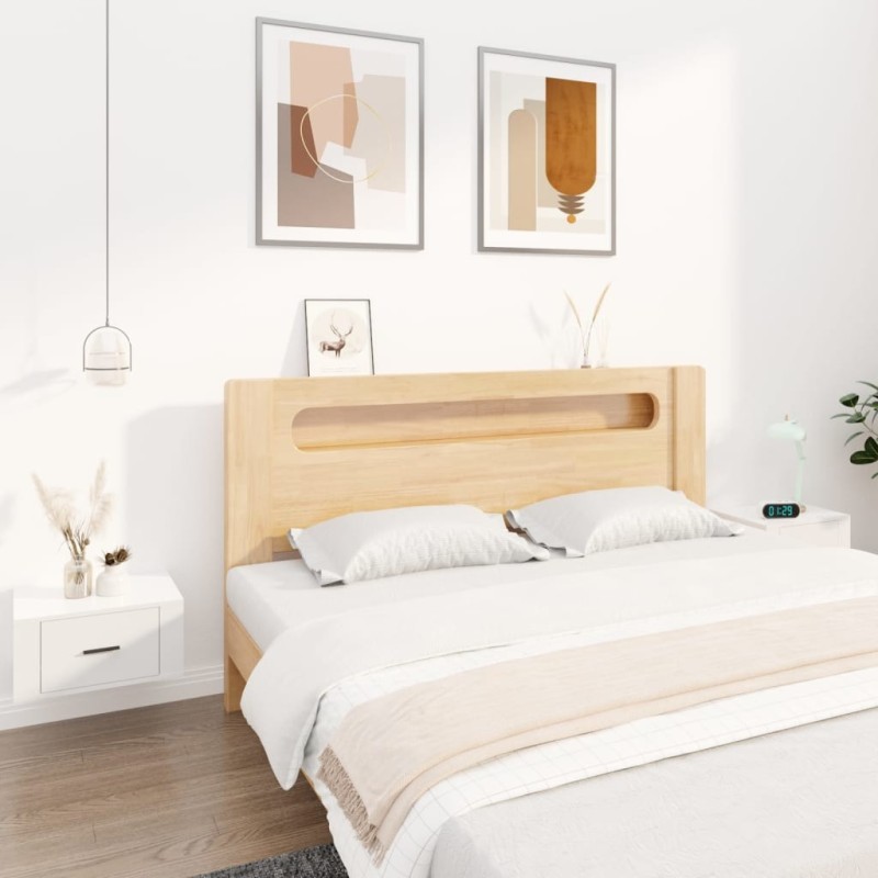 Tables de chevet murales 2 pcs Blanc brillant 50x36x25 cm 582072582072