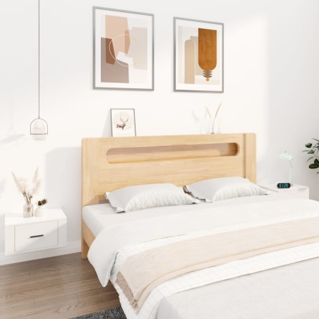Tables de chevet murales 2 pcs Blanc brillant 50x36x25 cm 582072582072