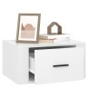 Tables de chevet murales 2 pcs Blanc brillant 50x36x25 cm 582072582072