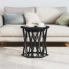 Table basse 2 pcs Chêne noir Bois d'ingénierie et acier 582073582073