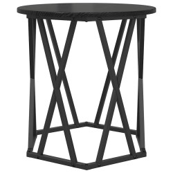 Table basse 2 pcs Chêne noir Bois d'ingénierie et acier 582073582073