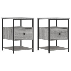 Tables de chevet 2 pcs sonoma gris 40x42x56cm bois d'ingénierie 582074582074