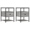 Tables de chevet 2 pcs sonoma gris 40x42x56cm bois d'ingénierie 582074582074