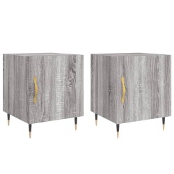 Tables de chevet 2 pcs sonoma gris 40x40x50cm bois d'ingénierie 582075582075