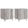 Tables de chevet 2 pcs sonoma gris 40x40x50cm bois d'ingénierie 582075582075
