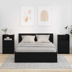 Tables de chevet 2 pcs Noir 40 x 30 x 467 cm Bois d'ingénierie 582076582076